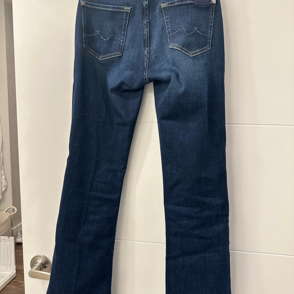 7 For All Mankind Women's Straight Leg Jeans - Dark Blue